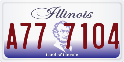 IL license plate A777104