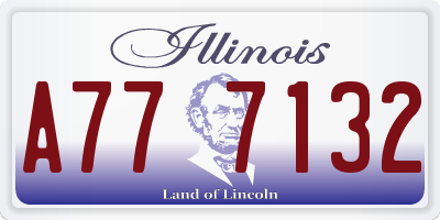 IL license plate A777132