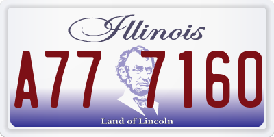 IL license plate A777160