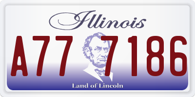 IL license plate A777186