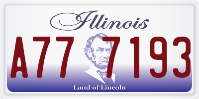 IL license plate A777193