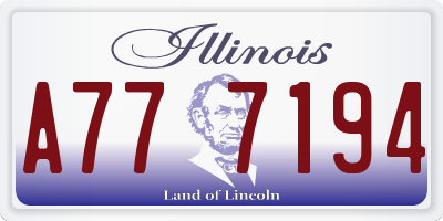 IL license plate A777194
