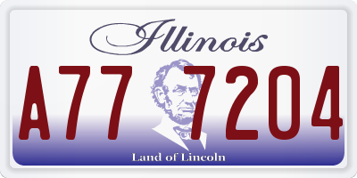 IL license plate A777204