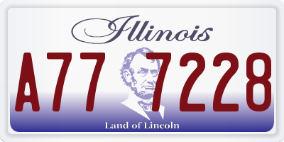 IL license plate A777228