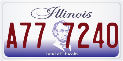 IL license plate A777240