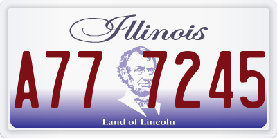 IL license plate A777245