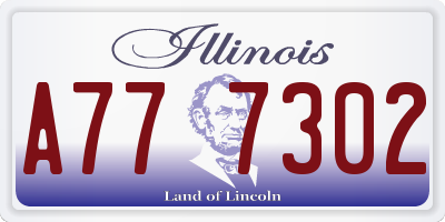 IL license plate A777302