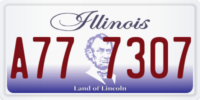 IL license plate A777307