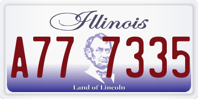 IL license plate A777335