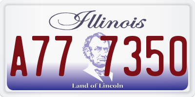 IL license plate A777350