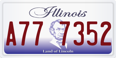 IL license plate A777352