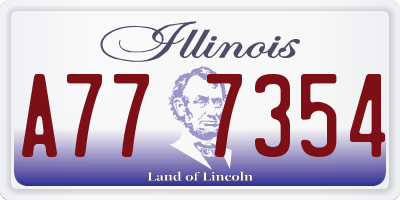 IL license plate A777354