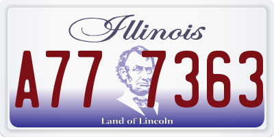 IL license plate A777363