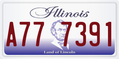 IL license plate A777391