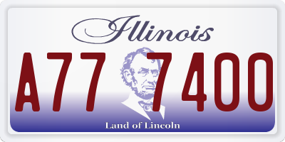 IL license plate A777400