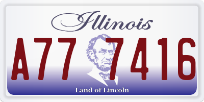 IL license plate A777416