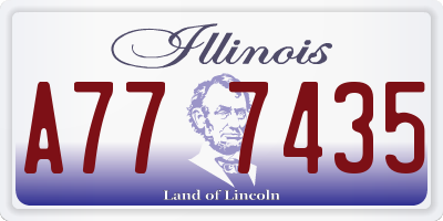 IL license plate A777435