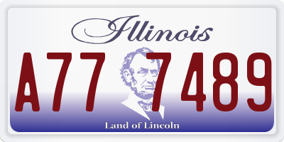 IL license plate A777489
