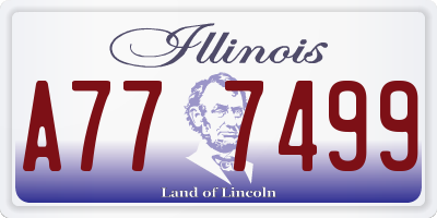 IL license plate A777499