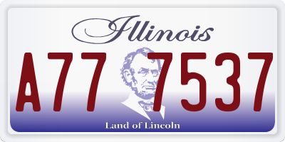 IL license plate A777537