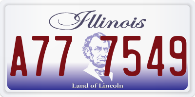 IL license plate A777549