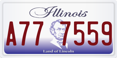 IL license plate A777559