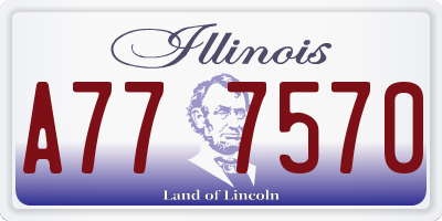IL license plate A777570