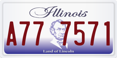 IL license plate A777571