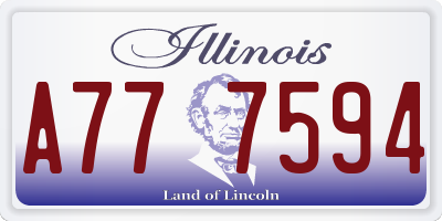 IL license plate A777594