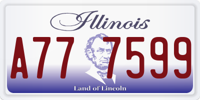 IL license plate A777599