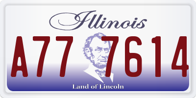 IL license plate A777614
