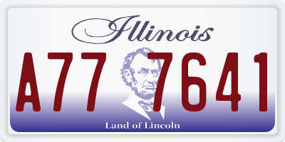IL license plate A777641