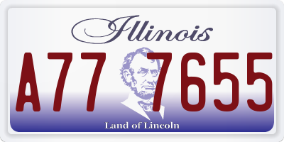 IL license plate A777655