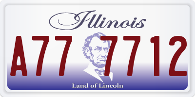 IL license plate A777712