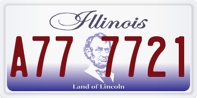 IL license plate A777721