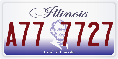 IL license plate A777727