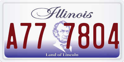 IL license plate A777804