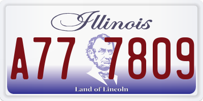 IL license plate A777809