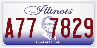 IL license plate A777829