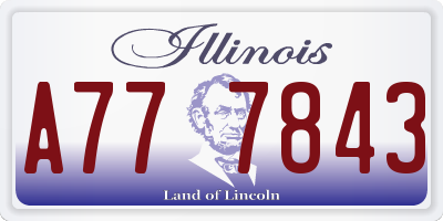 IL license plate A777843