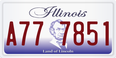 IL license plate A777851