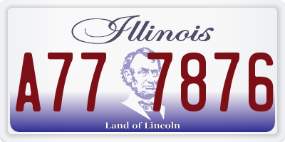 IL license plate A777876