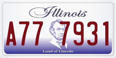 IL license plate A777931