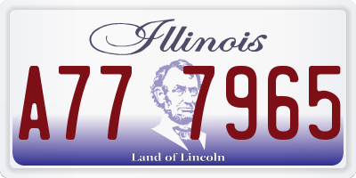 IL license plate A777965