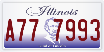 IL license plate A777993