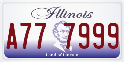 IL license plate A777999