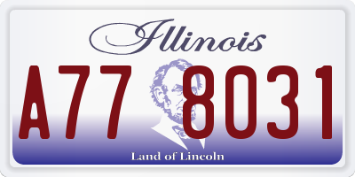 IL license plate A778031