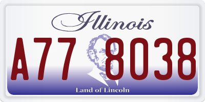 IL license plate A778038