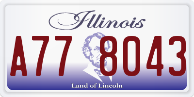 IL license plate A778043