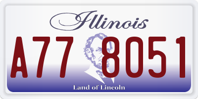 IL license plate A778051